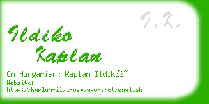 ildiko kaplan business card